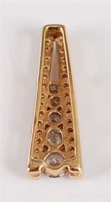 Lot 2715 - A contemporary 18ct gold and diamond pendant,...