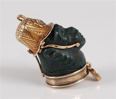 Lot 2725 - A Victorian bloodstone and yellow metal...