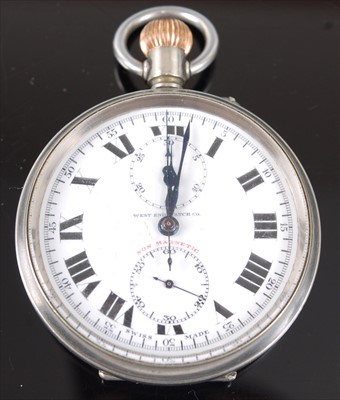 Lot 186 - A West End Watch Co military pocket stop watch