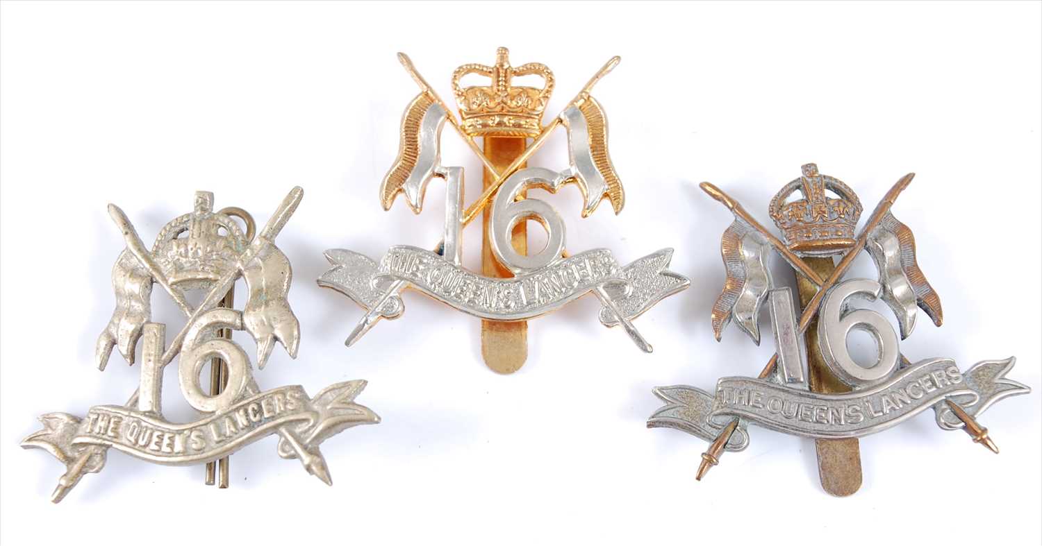 Lot 26 - A 16th Queen's Lancers OR's cap badge