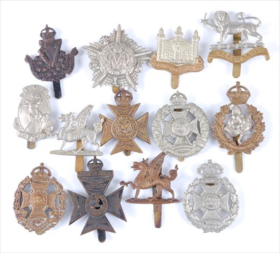 Lot 35 - A collection of cap badges and insignia to include