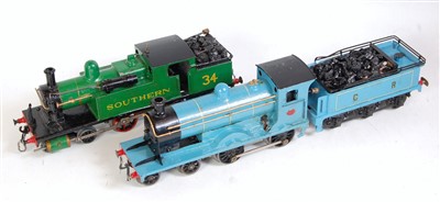 Lot 338 - Two clockwork locomotives, a 4-4-2 radial type...
