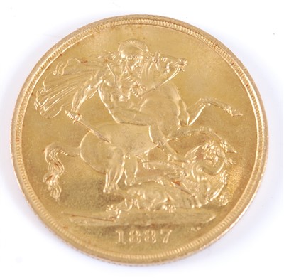 Lot 2192 - Great Britain, 1887 gold two pound coin