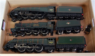 Lot 702 - Three Hornby locos and tenders, not boxed: 4-6-...