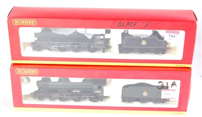 Lot 744 - Two Hornby locos and tenders R2250 Black 5 BR...