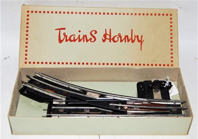 Lot 351 - French Hornby pair 2' radius electric points...