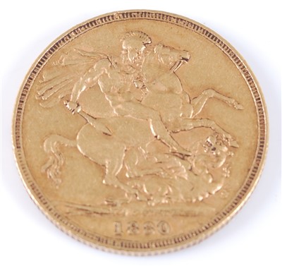 Lot 2273 - Great Britain, 1880 gold full sovereign