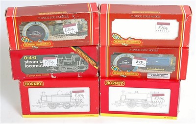 Lot 875 - Five various Hornby tank engines R059 pannier...