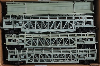 Lot 870 - 7 Triang grey 'Tierwag' car transporter wagons,...