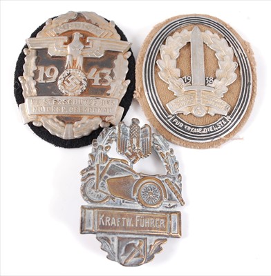 Lot 321 - A German Motorcycle Club badge, together with...