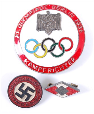 Lot 332 - A German 1936 Berlin Olympic Games enamel...