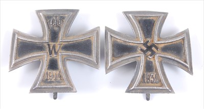 Lot 349 - A WW I German Iron Cross 1st class, together...