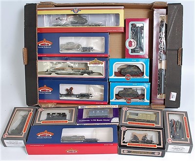 Lot 892 - Tray containing items with a WWII theme Hornby...