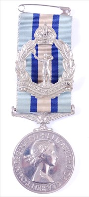 Lot 305 - A Royal Observer Corps medal, naming CHIEF...