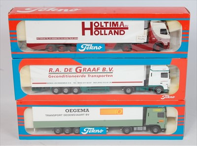 Lot 2628 - A Tekno 1/50 scale boxed road haulage diecast...