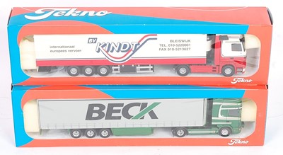 Lot 2655 - A Tekno 1/50 scale boxed road haulage diecast...