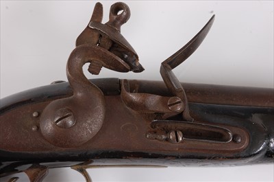Lot 292 - A pair of late 18th/early 19th century Belgian flintlock sea service pistols