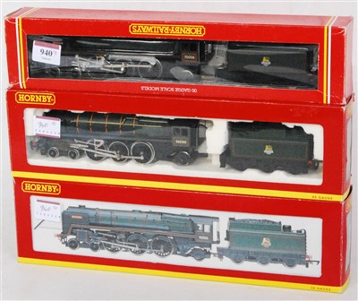 Lot 940 - 3 various Hornby 'Britannia' engines and...