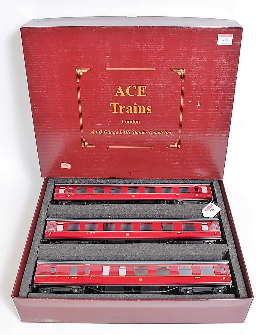 Lot 452 - ACE Trains set of three Stanier LMS coaches...