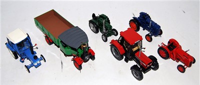 Lot 1497 - Six various white metal and resin kit built...