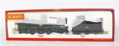 Lot 1002 - BR lined green Hornby rebuilt Bullied Pacific...