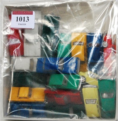 Lot 1013 - 18 Triang Minix bright wheels cars good...