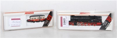 Lot 1005 - Arnold N gauge German DB black 2-8-2 tank...