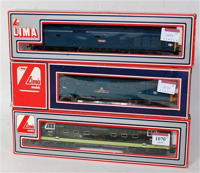 Lot 1070 - 3 Lima diesel locomotives BR green D9008 'The...