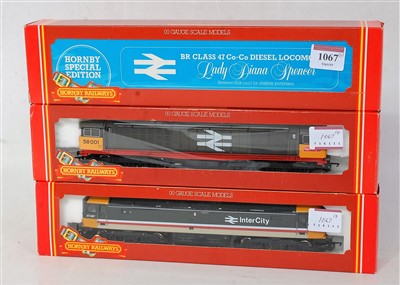 Lot 1067 - 3 Hornby diesel locomotives R802 Intercity...