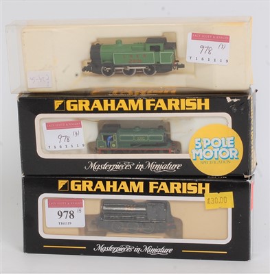 Lot 978 - Three Graham Farish 'N' gauge tank locos;...