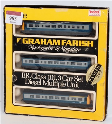 Lot 983 - Graham Farish no. 8145 gauge class 101 3-car...