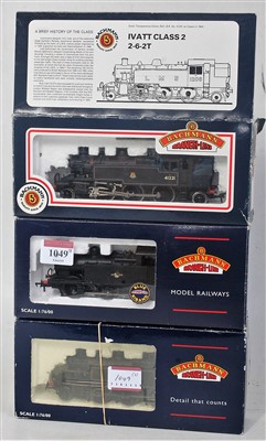 Lot 1049 - Three Bachmann tank locos all BR black; Jinty...