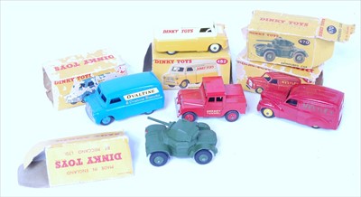 Lot 1952 - Five various boxed and playworn Dinky Toy...