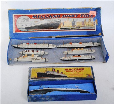 Lot 1956 - A Dinky Toys pre-war Ocean liner boxed, model...