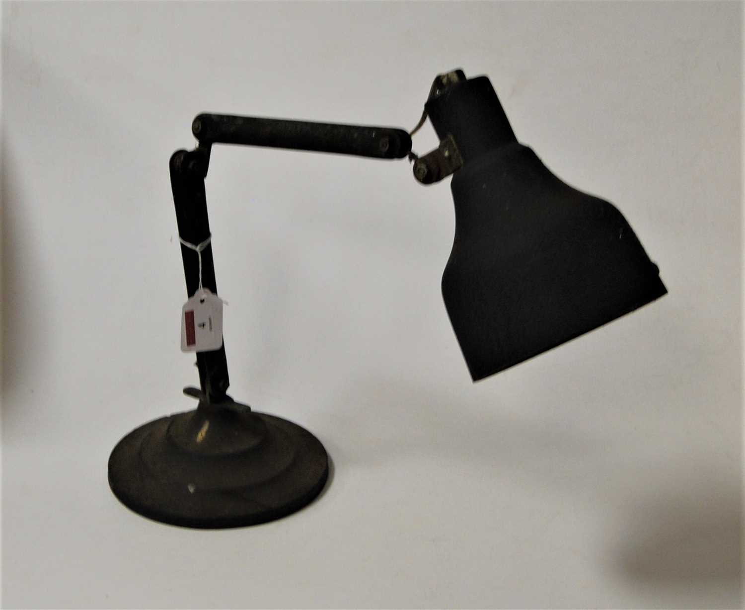 Lot 4 - A 1950s industrial adjustable desk lamp
