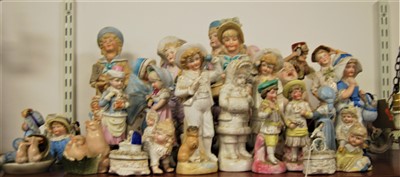 Lot 13 - A late 19th century bisque porcelain figure of...