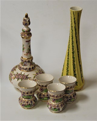 Lot 23 - A modern Turkish porcelain decanter and...