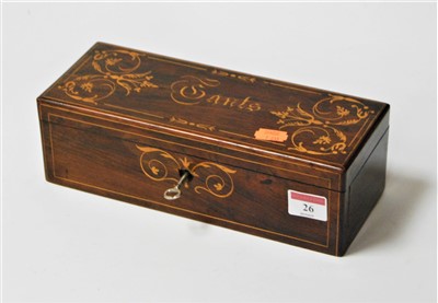 Lot 26 - An early 20th century continental rosewood and...