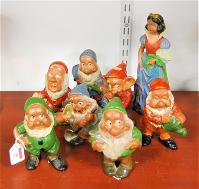 Lot 44 - A set of painted and glazed terracotta figures...
