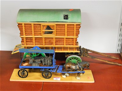 Lot 46 - A scratch built model of a gypsy caravan...