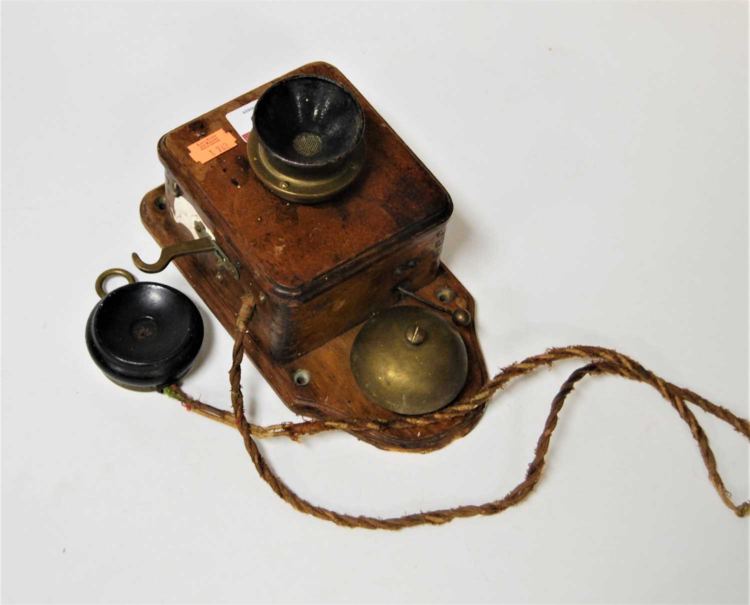 Lot 49 - An early 20th century railway signal telephone