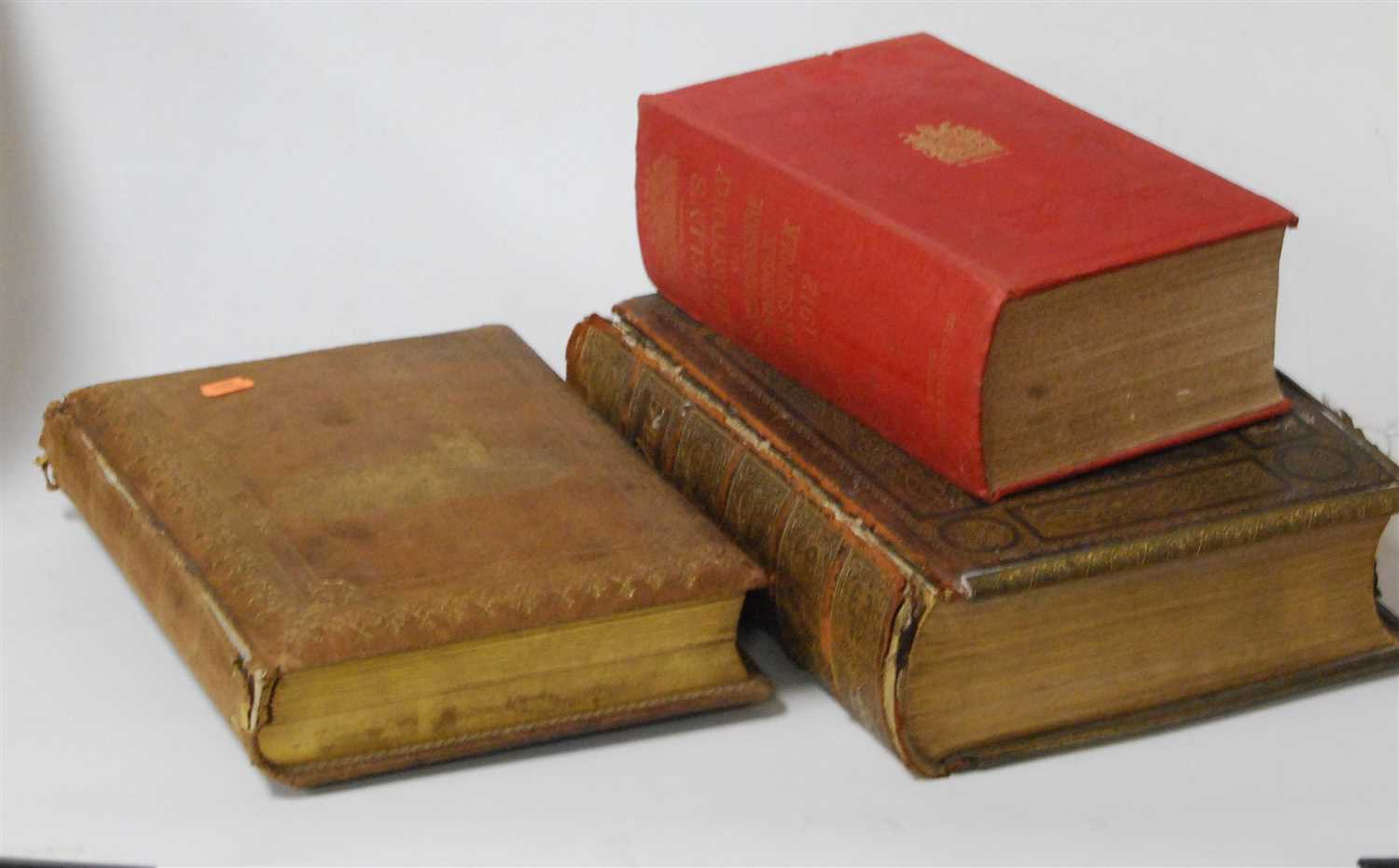 Lot 116 - A Victorian leather bound and brass mounted...