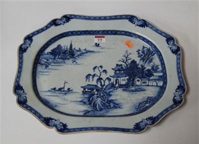 Lot 131 - A 19th century Chinese export stoneware meat...