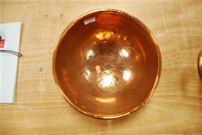 Lot 132 - A large late 19th century copper twin handled...