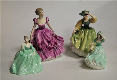 Lot 187 - Three Coalport figurines, to include Ladies of...