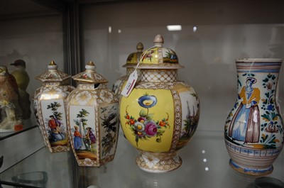 Lot 202 - A pair of Augustus Rex porcelain jars and...