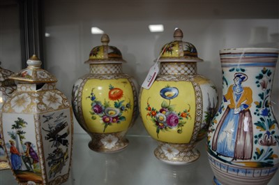 Lot 202 - A pair of Augustus Rex porcelain jars and...