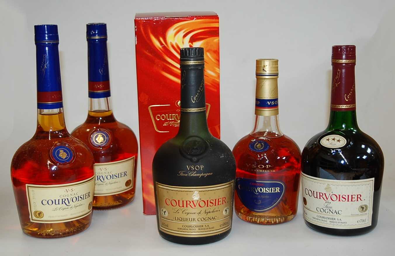 Lot 1306 - VS Cognac Courvoisier, 70cl, 40%, three...