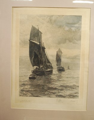 Lot 1008 - After William E. Norton - Fishing boats,...