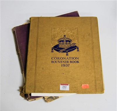 Lot 212 - A 1937 Coronation souvenir book, together with...